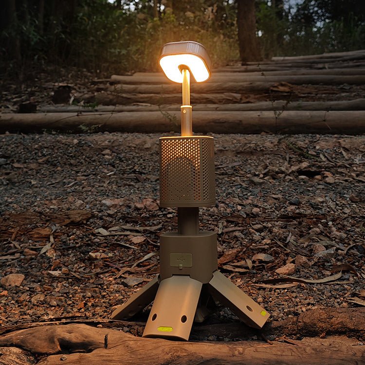 14000mAh Camping Lantern Rechargeable Telescopic Lighting Magnetic Stand with Speaker Portable Waterproof Outdoor LED Flashlight - OUTOGOO