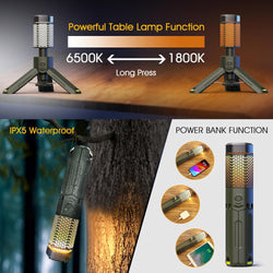 Image of Extendable Camping Lantern with Adjustable Color Temperature & Power Bank - OUTOGOO