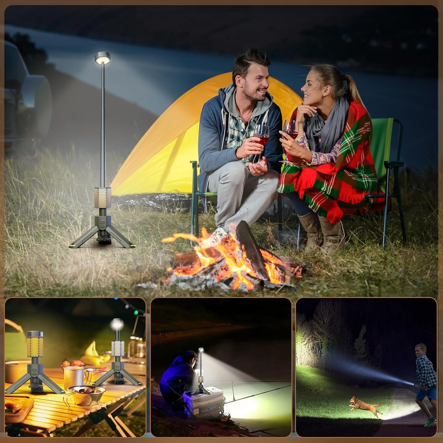 Extendable Camping Lantern with Adjustable Color Temperature & Power Bank - OUTOGOO