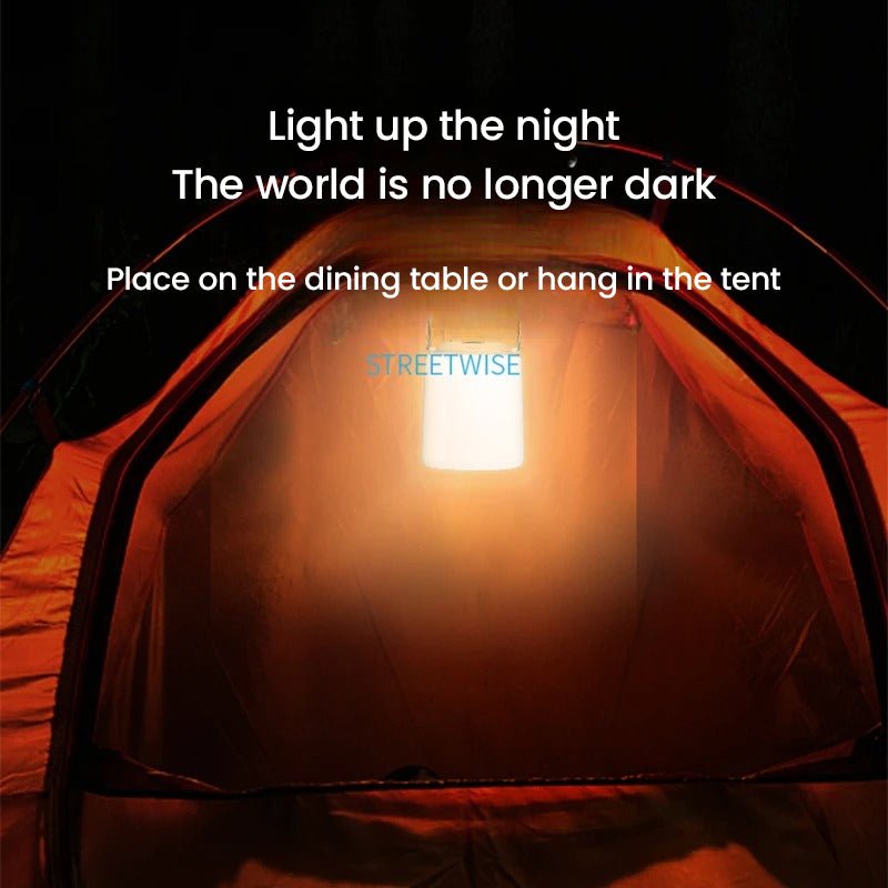 LED Camping Lamp Retro Hanging Lamp Portable Camping Light Rechargeable Outdoor Light Lantern Emergency Lighting Tent Light - OUTOGOO