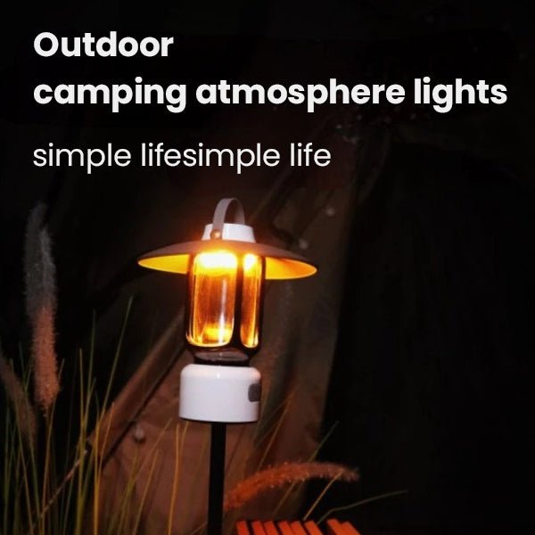 Waterproof Retro Camping Lantern - USB Rechargeable, Portable Tent Light & Flashlight - OUTOGOO